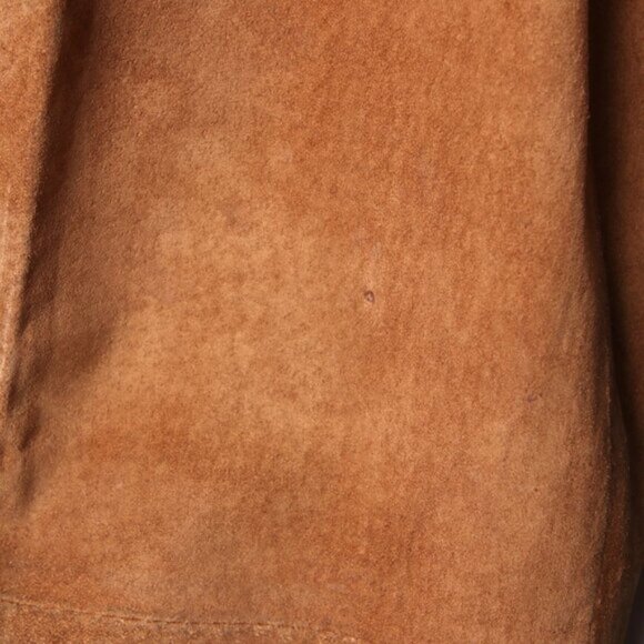 Vintage Bagatelle Suede Pants Straight Leg Trousers Creased Pleated Zip Fly Tan - Picture 10 of 11